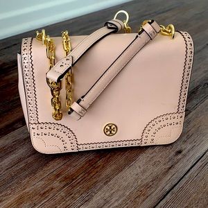 Classy pink Tory Burch clutch purse